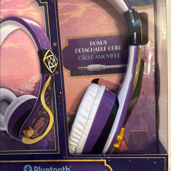 Disney Wish Bluetooth Wireless Headphones - Purple - Picture 3 of 4